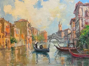 Joseph Meneses Tapias, Venice, 1950s, Oil on Canvas