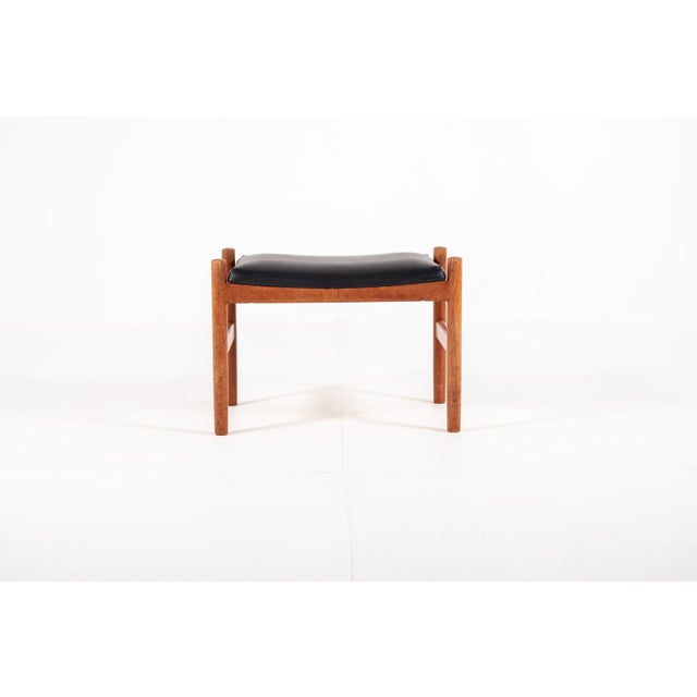 Wood Vintage Danish Teak Ottoman by Hugo Frandsen for Spøttrup, Denmark, 1960s For Sale - Image 7 of 10