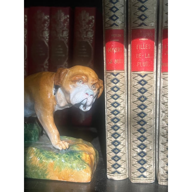 Ceramic Jacob Petit Dog Figure, C. 1850's Paris For Sale - Image 7 of 13