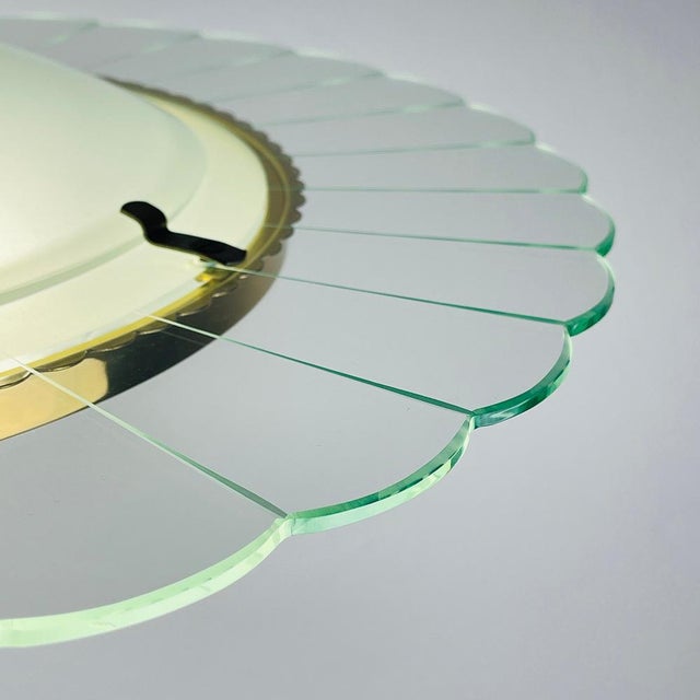 Vintage Disk Chandelier attributed to Pietro Chiesa for Fontana Arte, Italy, 1940s For Sale - Image 9 of 18