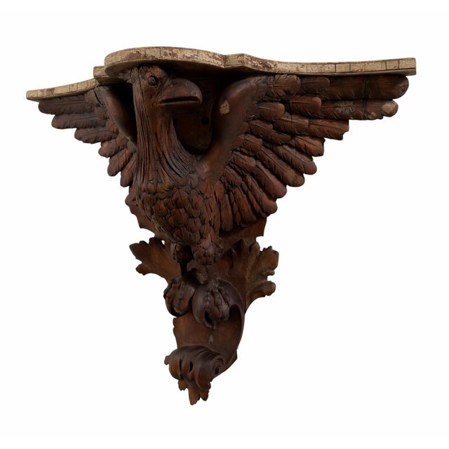 Antique 18th C American Eagle Corbel Sconce Bracket - 1 of 2 Available.