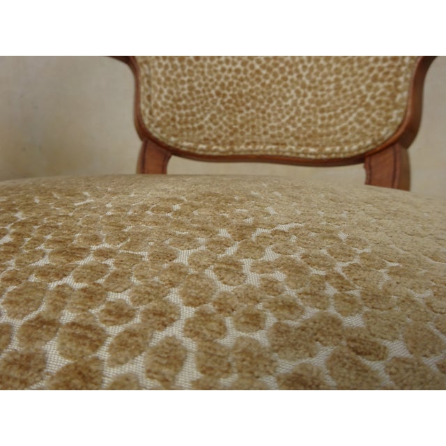 Louis XV Armchairs in Beige Giraffe-Style Fabrics, 1950s, Set of 2 For Sale - Image 6 of 18