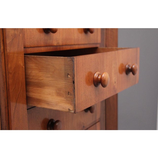 Regency Walnut Wellington Chest, 1830s For Sale - Image 10 of 15