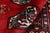 Rustic Bokhara Red Green Hand Knotted Rug For Sale In New York - Image 6 of 9