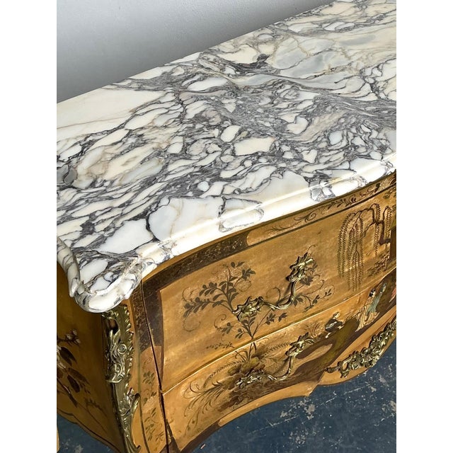 Wood Antique Italian Chinoiserie Style Commode For Sale - Image 7 of 18