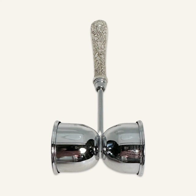 1950s S Kirk & Son Repousse-Handled Jigger For Sale - Image 6 of 7
