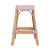 2020s Robias 24.5 in. Seat Height Rectangular Rattan Backless Counter Stool with Footrest, White/Pink Dot/ Natural Rattan Frame For Sale - Image 5 of 7