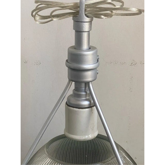 Industrial Vintage Original Industrial Lighting Industrial Holophane Pendant Light For Sale - Image 3 of 8