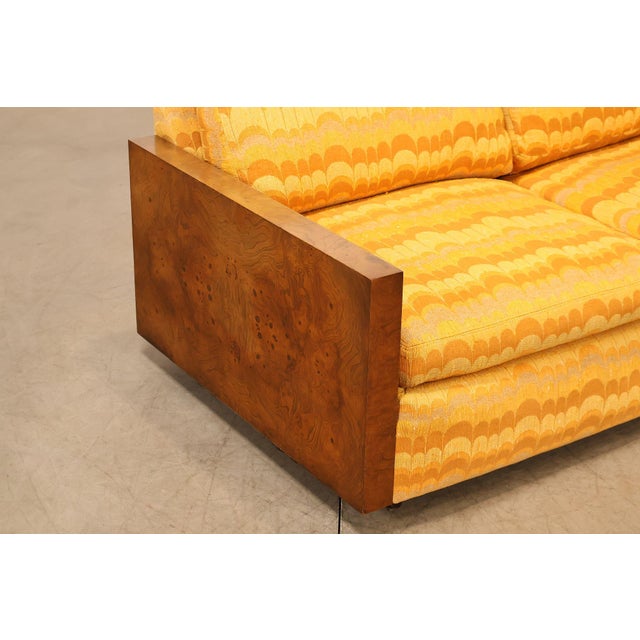 Wood Milo Baughman For Thayer Coggin Mid Century Modern Two Seat Sofa Loveseat For Sale - Image 7 of 18