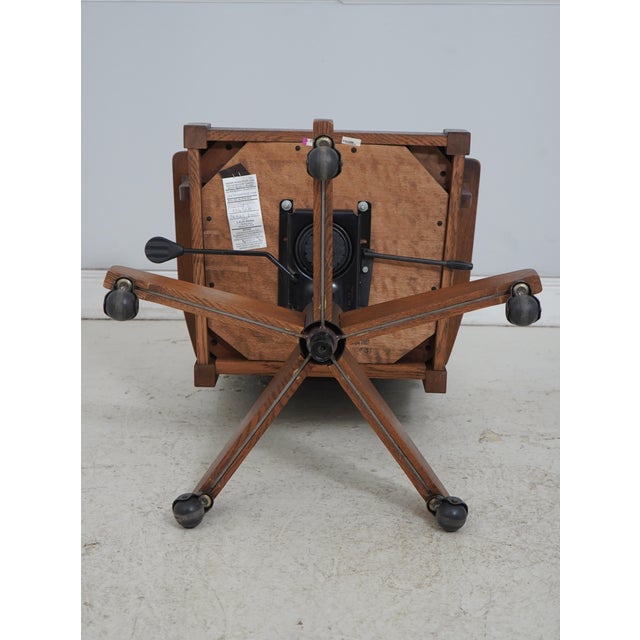 Stickley Mission Oak Leather Desk Chair For Sale - Image 15 of 18