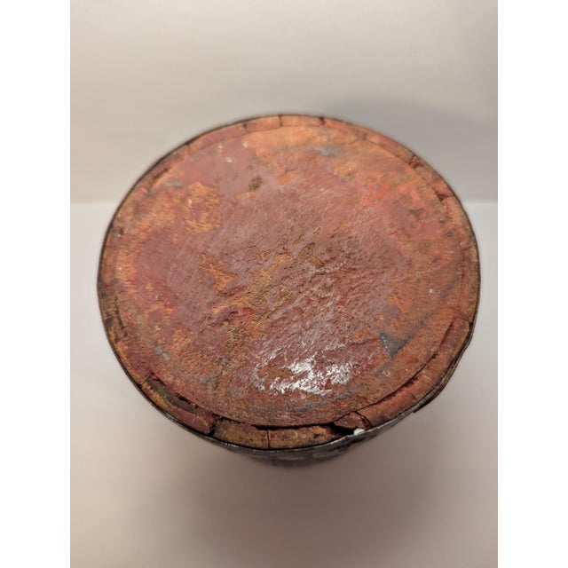 Mid-20th Century Hand-Painted Rajasthani Wooden Vessel With Mughal Court Portraits For Sale - Image 11 of 11