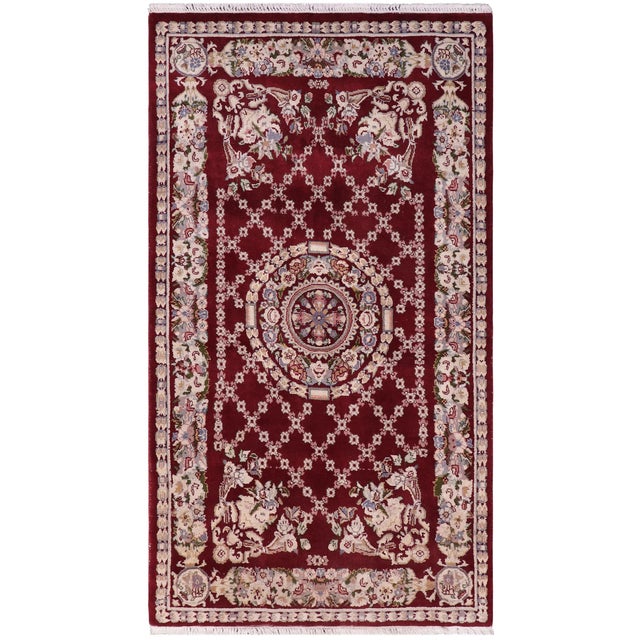 Shabby Chic Pak-Persian Red/Red Wool Rug - 2'7'' X 4'5'' For Sale - Image 9 of 9