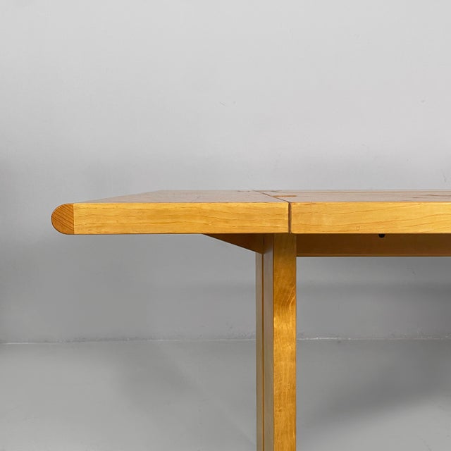 Italian Modern Rectangular Dining Table in Wood, 1980s For Sale - Image 14 of 18