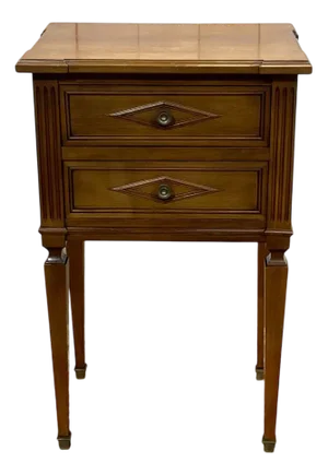 Louis XVI Style Bedside Table in Cherry Wood, 1950s