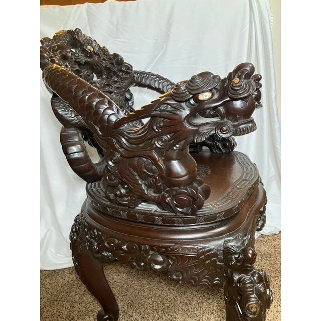 Late 19th Century Antique Hand Carved Chair For Sale - Image 11 of 17