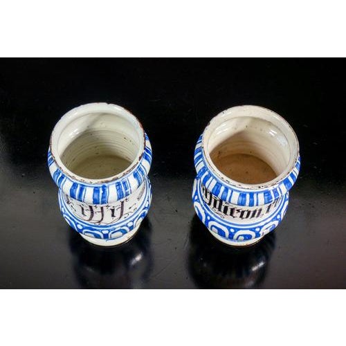 Ceramic Spool Jars, 1700s, Set of 2 For Sale - Image 5 of 12