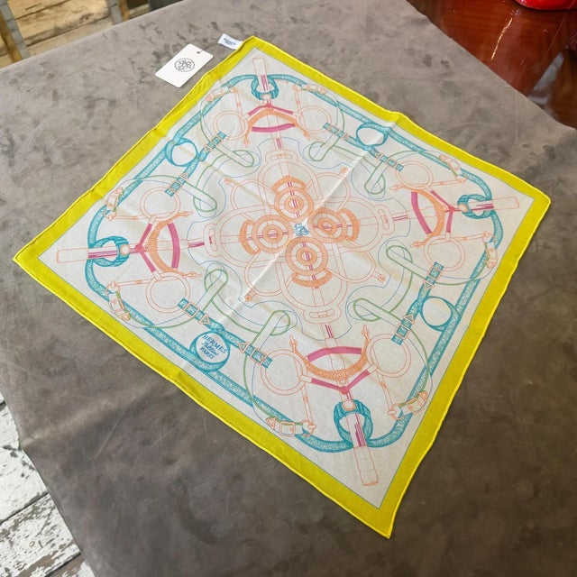 2000 - 2009 A 21st Century New Hermès Silk Scarf "Eperon D'or" by Henry d'Origny For Sale - Image 5 of 12