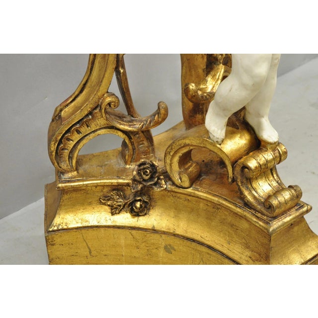 Vintage Italian Venetian Figural Cherub Putti Gold Gilt Resin Bookstand Lectern For Sale - Image 13 of 18