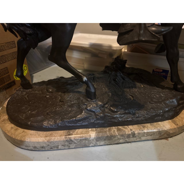 Metal Mid 20th Century Antoine-Louis Barye Cavalier Arabe Horseman For Sale - Image 7 of 8