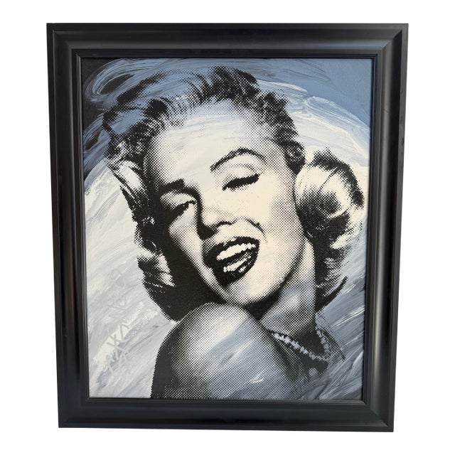 Original John Stango Painting of Marilyn Monroe, Framed For Sale