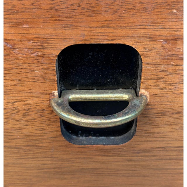 Mid 20th Century Mid 20th Century Walnut and Brass Nightstand by Bassett, Attributed For Sale - Image 5 of 12