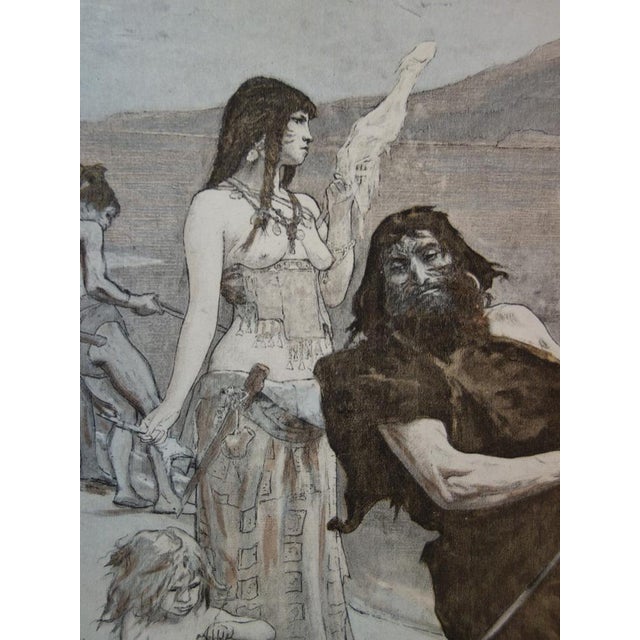 Fernand Cormon, Lakeside City, Original Lithograph, 1897 For Sale - Image 5 of 6