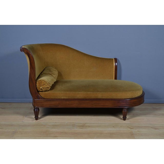 Olive Restoration Mahogany Chaise Longue, Early 19th Century For Sale - Image 8 of 10