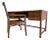 Crate and Barrel Solid Wood Desk With Caining and Matching Chair For Sale