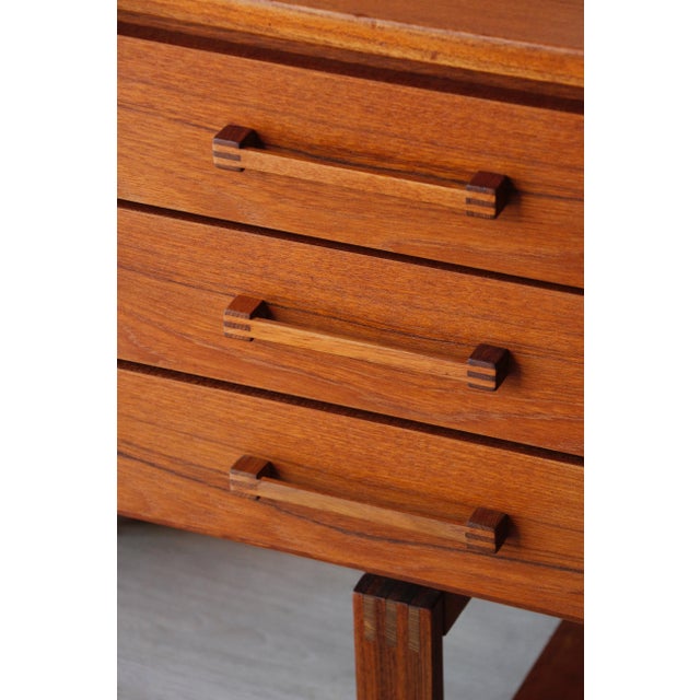 Dyrlund Freestanding Scandinavian Desk in Teak from Dyrlund, 1960s For Sale - Image 4 of 18
