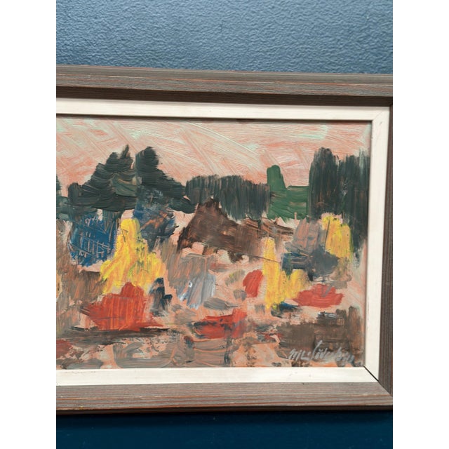 Mid-Century Modern Nils Söderberg, Abstract Landscape, 1960s, Oil Painting on Panel, Framed For Sale - Image 3 of 15