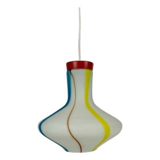 Opaline Glass Pendant Lamp from Stilnovo, Italy, 1960s For Sale