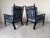 Wood Modern Black Ebonized Bobbin Spindle Accent Lounge Chairs – A Pair For Sale - Image 7 of 12