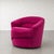 A striking blend of Postmodern and Mid Century Modern design, this Vladimir Kagan styled swivel lounge chair features bold...