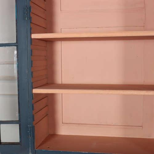 English Painted Breakfront Bookcase For Sale - Image 12 of 17
