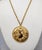 Vintage 1960s Signed Napier Baroque Style Goldtone Round Pendant Necklace For Sale In Philadelphia - Image 6 of 9