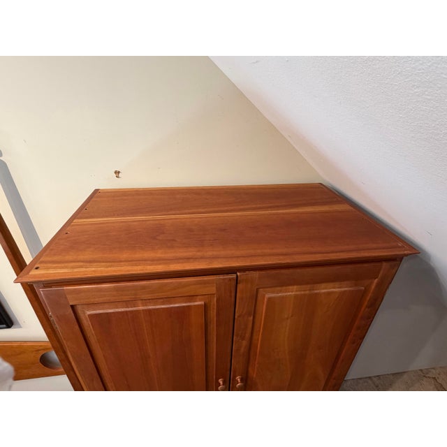 American Shaker Cherry Linen Press For Sale - Image 3 of 10