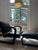 Art Deco French Black Leather + Wood Lounge Chair With Ottoman Attributed to Francis Jourdain For Sale - Image 3 of 6