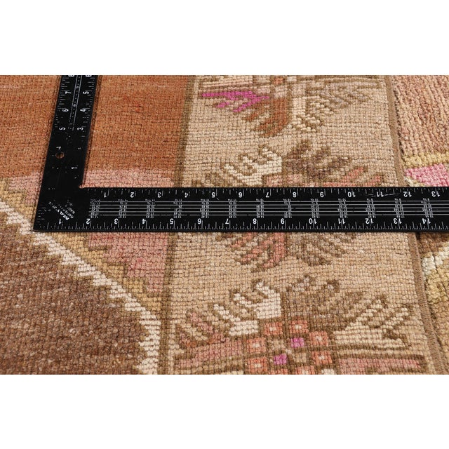 Camel Vintage Turkish Oushak Rug, 04'02 X 12'08 For Sale - Image 8 of 11