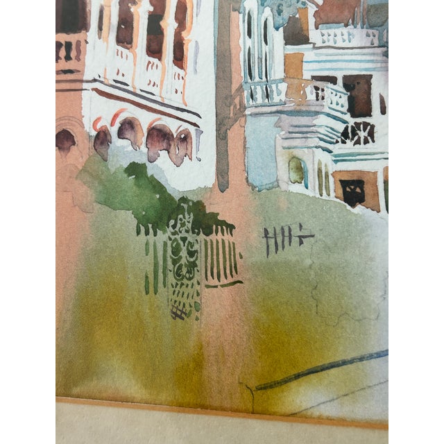 1990s Rhett Thurman “Rainy Battery 11” Original Charleston Watercolor — Signed & Framed For Sale - Image 4 of 11
