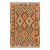 Abstract Kilim Ust Beige Wool Rug - 5'0" X 6'5" For Sale