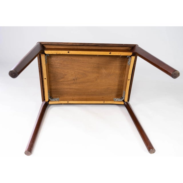 Brown Rosewood Side Table by Henning Kjærnulf, 1960s For Sale - Image 8 of 12