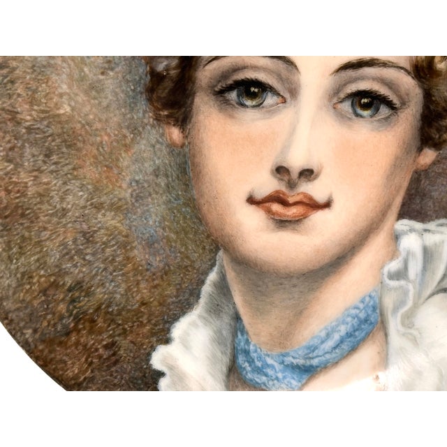 Ceramic Haviland Limoges Hand Painted Portrait Plate C. 1876-1886 For Sale - Image 7 of 14