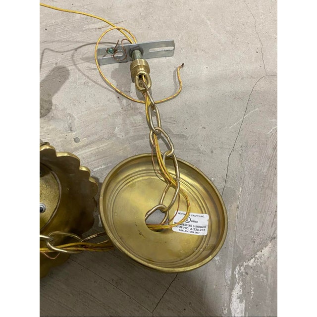 19th Century Vintage Empire Style Bronze 6-Light Hanging Chandelier For Sale - Image 5 of 8