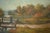 Wood Allan Rutherford Wilber Original Artist Signed "River Walk" Oil Painting on Canvas in Carved Giltwood Frame For Sale - Image 7 of 14