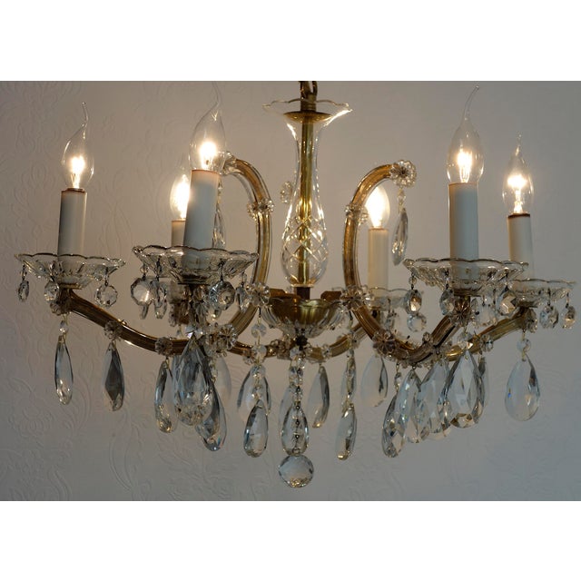 Maria Theresia Chandelier in Brass and Crystal from Palwa, 1960s For Sale - Image 10 of 14
