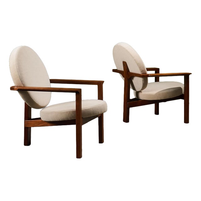 Three-Legged Easy Chairs in Teak by Bent Møller Jepsen for Sitamo, Denmark, 1961, Set of 2 For Sale