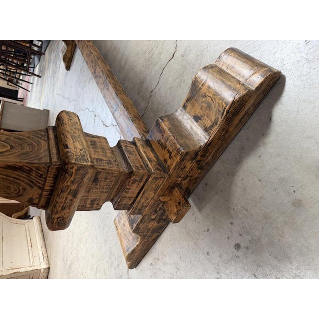 Large Monastery Style Table in Fir, 1980s For Sale - Image 10 of 12