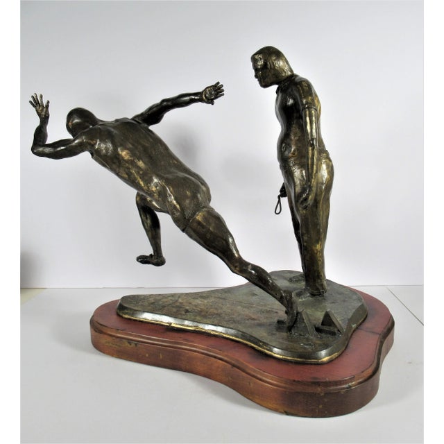 Kenneth Johnson, The Athlete and his Coach, Circa 1980 For Sale - Image 4 of 7