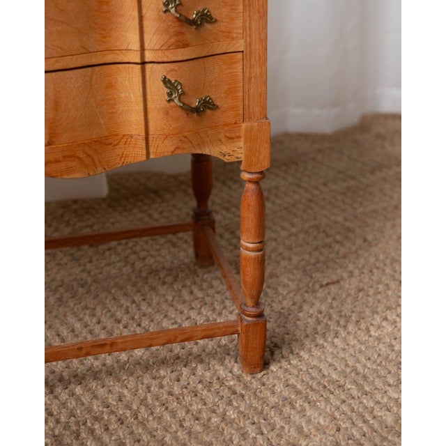 Mid-Century Modern 1970s Danish Modern Oak Side Chest Attributed to Henning Kjaernulf For Sale - Image 3 of 14