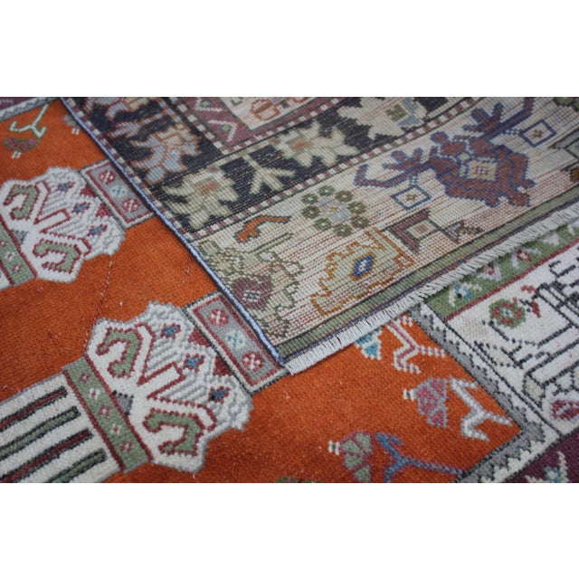 1970s Farmhouse Style Turkish Wool Oushak Area Rug For Sale - Image 12 of 12
